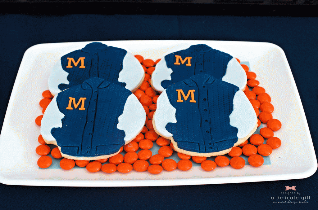 Letterman Jacket cookies, Basketball theme Party