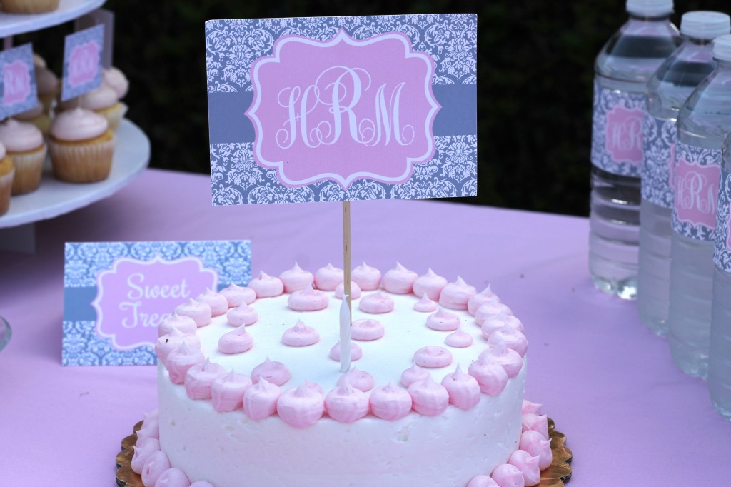 Damask Monogram Birthday Party 