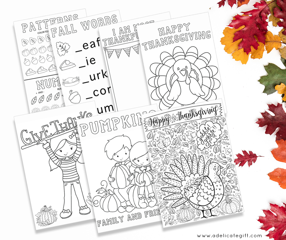 Thanksgiving Coloring Pages Free Printable for Kindergarten